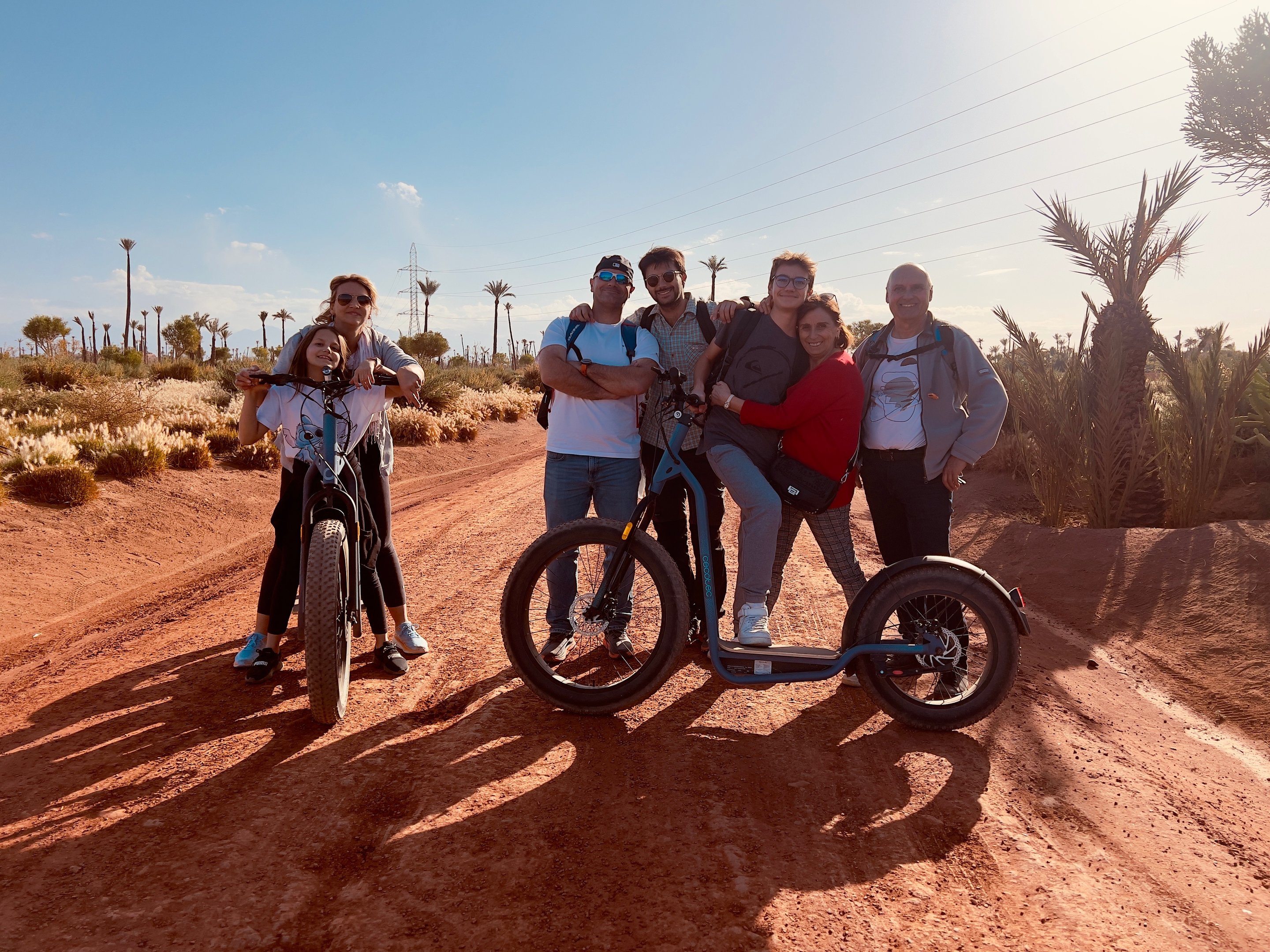 Famille en vélo